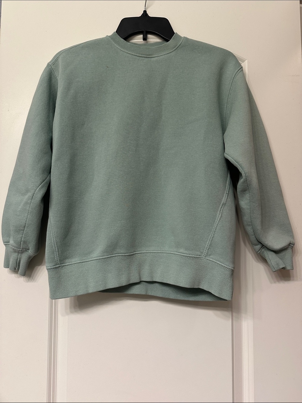 Zara Relaxed Crewneck Sweater in Sage Green